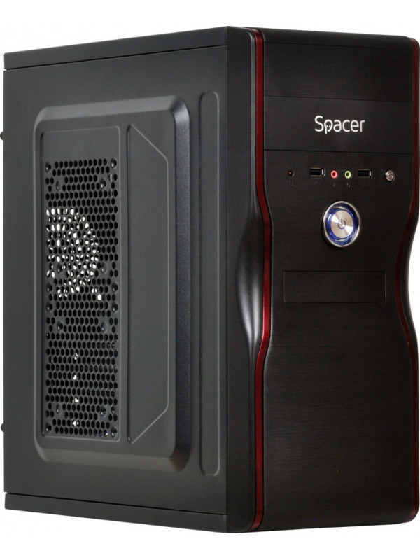 CARCASA SPACER, Middle Tower, ATX, "NEW MERCURY", 500 (250W for 500W Desktop PC), USB 2.0 x 2, Jack 3.5mm x 2