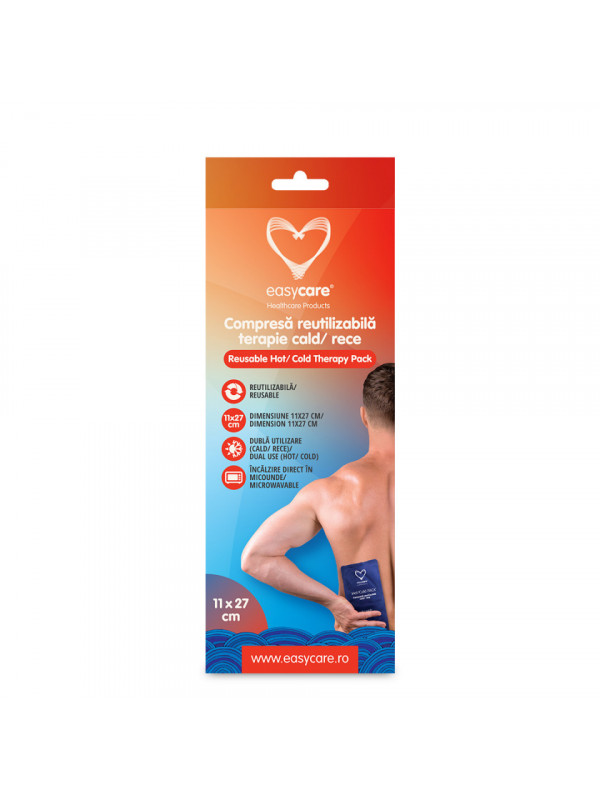 Compresa reutilizabila EASYCARE pentru terapie cald/rece 10x26cm