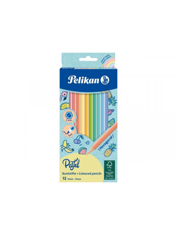 CREIOANE COLOR PASTEL LACUITE, SET 12, SECTIUNE HEXAGONALA