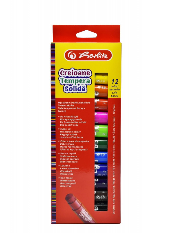 Creioane tempera solida 10g set 12