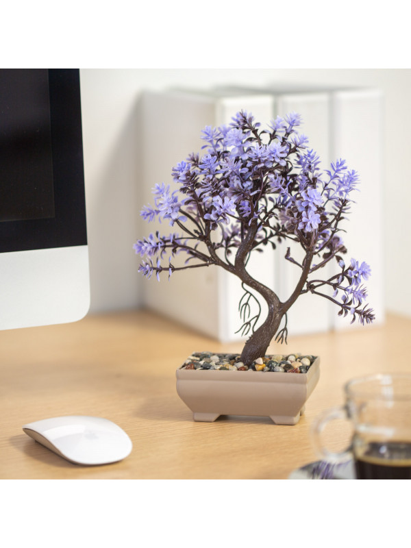 Decor plante artificiale - bonsai - 18 x 24 cm - 4 tipuri