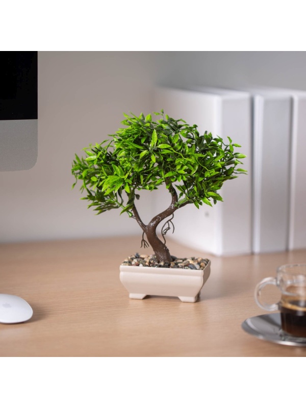Decor plante artificiale - bonsai - 18 x 24 cm