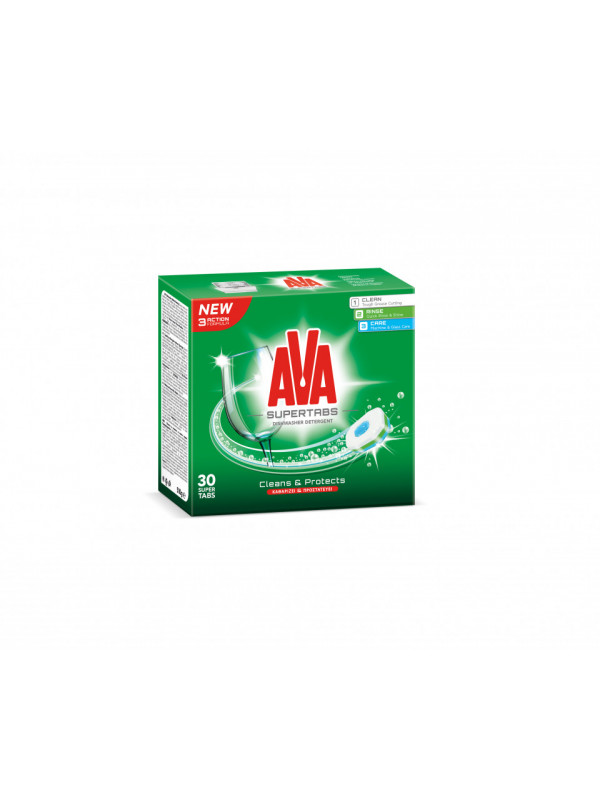 Detergent de vase AVA SUPERTABS tablete, pentru masina de spalat 30 tablete