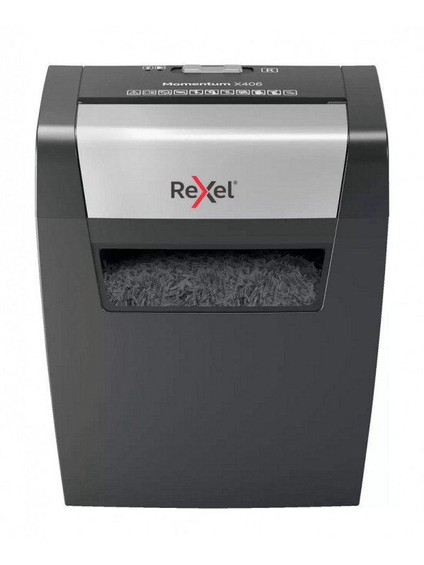 Distrugator manual documente MOMENTUM X406, 6 coli, P4, cross-cut (tip confeti) Rexel "2104569EU"