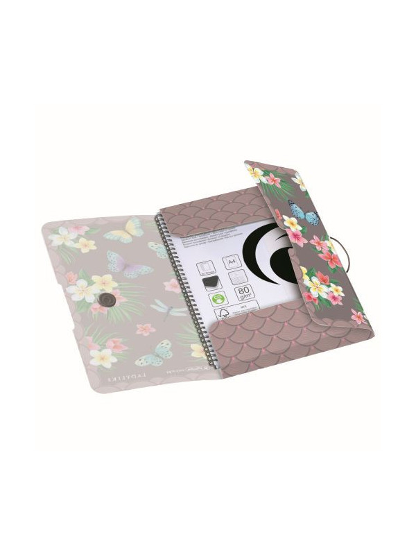 DOSAR MAPA EASY.ORGA TO GO A4 PP, INCHIDERE CU ELASTIC, MOTIV LADYLIKE BUTTERFLIES