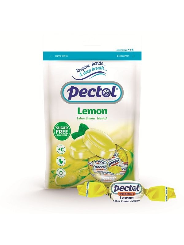 Dropsuri cu aroma lamaie si mentol cu vit. C, fara zahar 100g PECTOL
