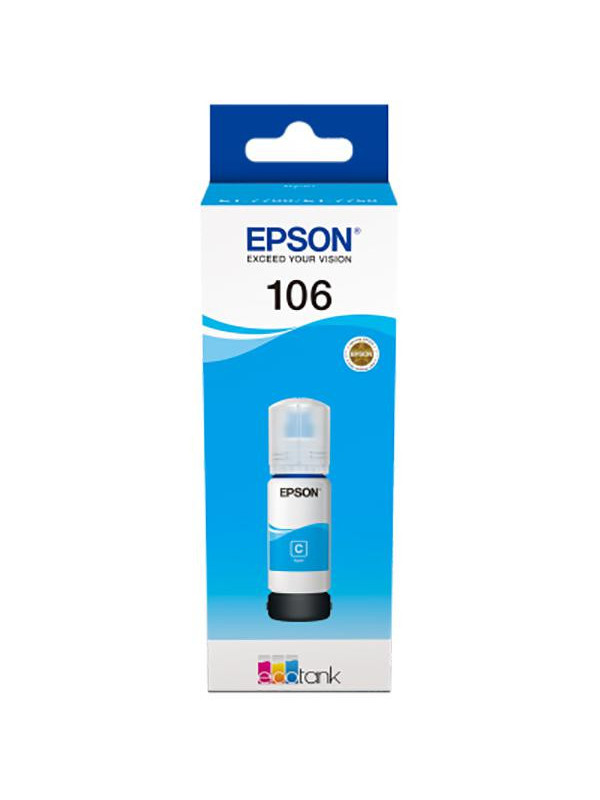 Epson 106 ecotank cyan ink bottle
