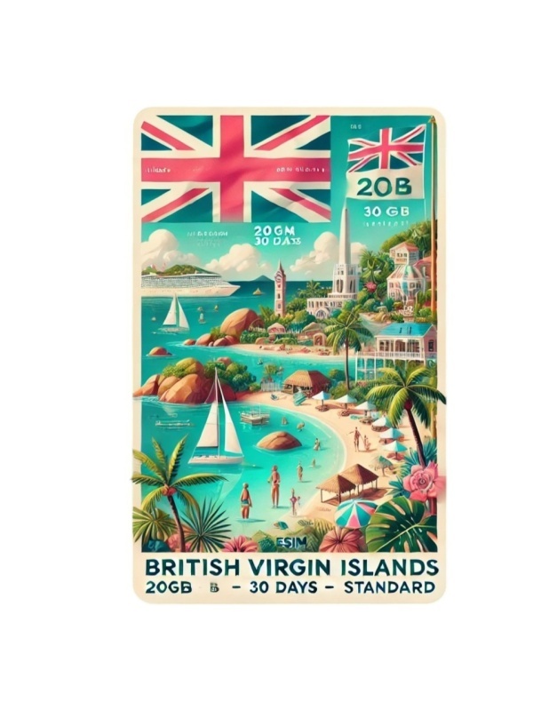 eSIM British Virgin Islands 20GB 30Days Standard