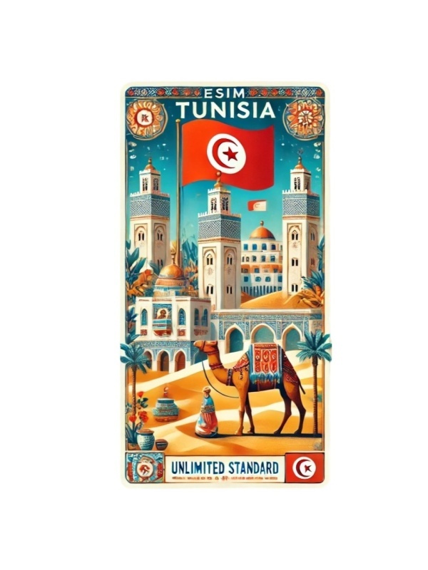 eSIM Tunisia, Unlimited Standard, 30 Days