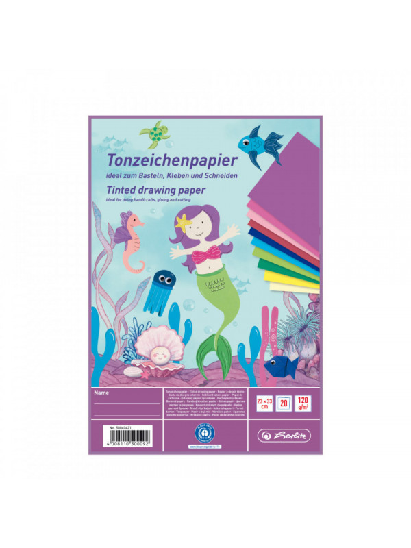 HARTIE COLOR 120G/MP, 23 X 33 CM, 20 F MOTIV MERMAID