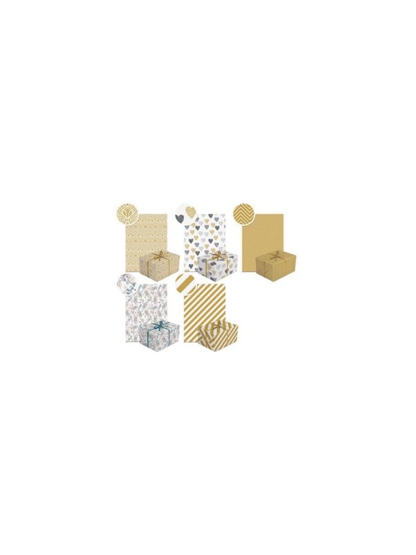 HARTIE DECORATIVA, PENTRU IMPACHETAT, DIMENSIUNE 200 X 70 CM, DESIGN NEUTRAL 21, MOTIVE ASORTATE