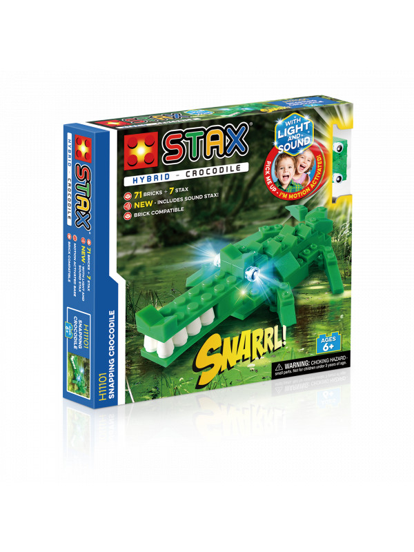 Jucarie - Seturi de constructie cu lumini si sunete Stax - Crocodil