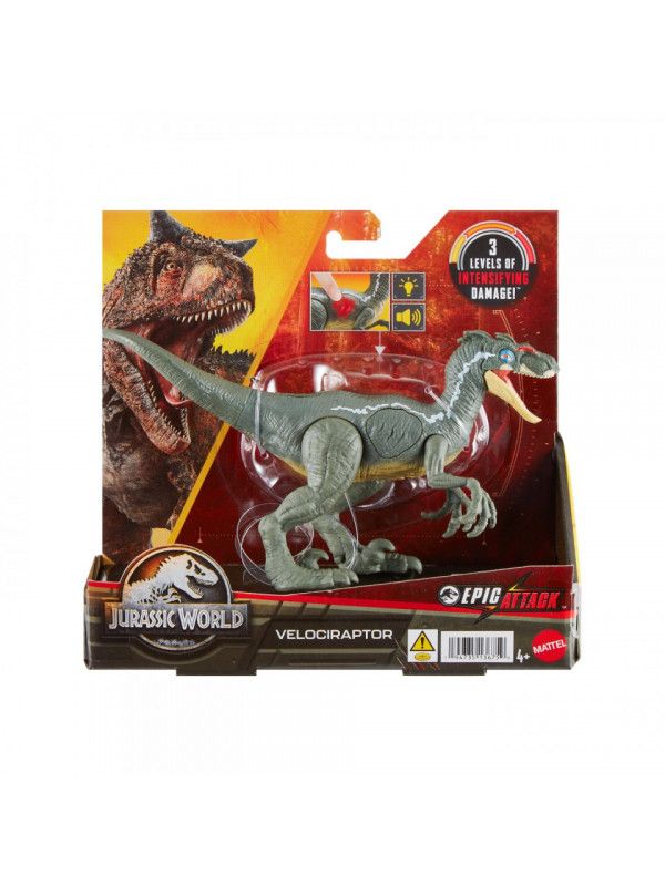 Jurassic world epic attack dinozaur velociraptor