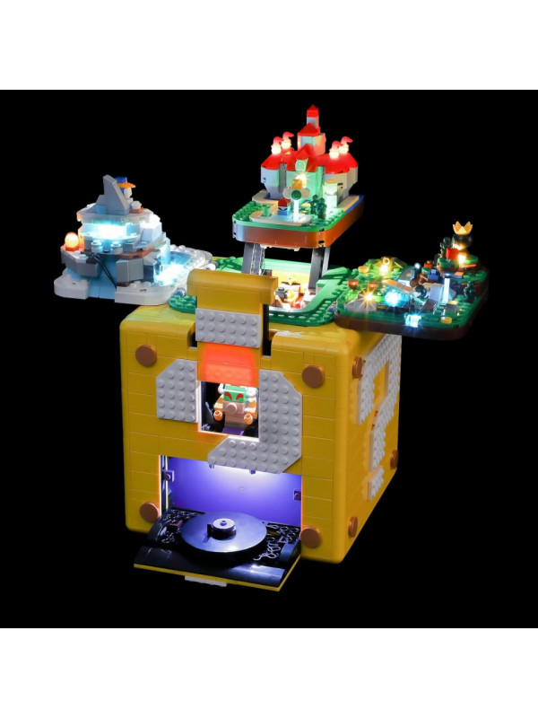 Kit de Iluminat LED BRIKSMAX pentru Blocul cu Semne de Întrebare Super Mario 64 - Compatibil cu Lego 71395