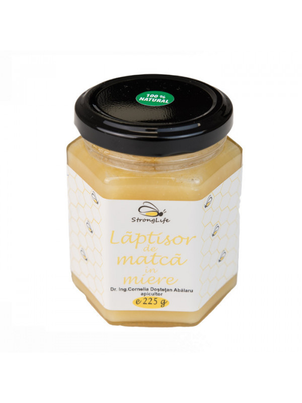 Laptisor de matca in miere by Dr. Ing. Cornelia Dostetan Abalaru apicultor - 225g