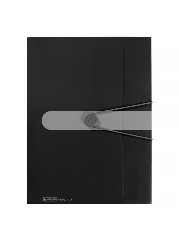 Mapa pp a4 30mm eotg inchidere buton cu elastic, negru opac