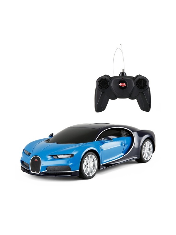 MASINA CU TELECOMANDA BUGATTI CHIRON ALBASTRU CU SCARA 1 LA 24