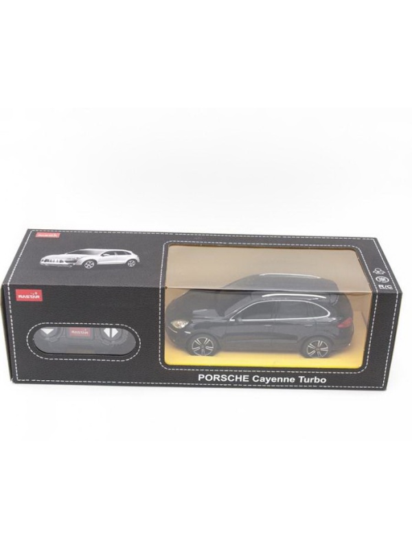 MASINA CU TELECOMANDA PORSCHE CAYENNE TURBO NEGRU CU SCARA 1 LA 24