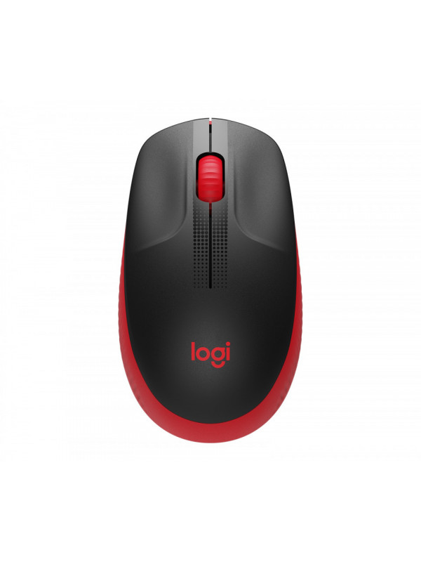 MOUSE LOGITECH, PC sau NB, wireless, 2.4GHz, optic, 1000 dpi, butoane/scroll 3/1, negru / rosu, "910-005908"