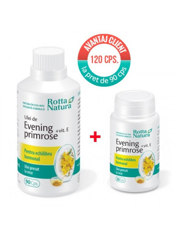 PACHET EVENING PRIMROSE + VIT.E *90cps + 30cps ROTTA NATURA