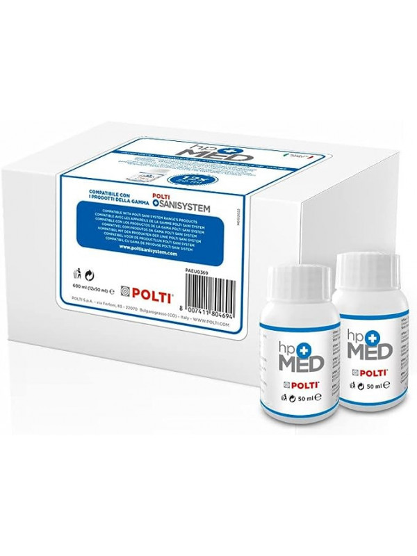 Pachet HP MED, 12 Flacoane, Detergent pentru Aparatele Contra Plosnitelor Polti Sani System si Cimex Eradicator
