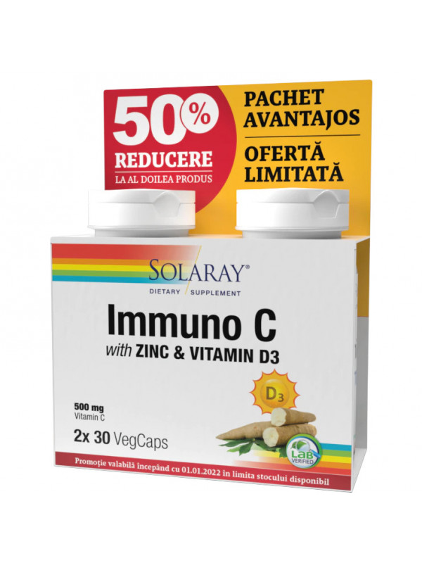 PACHET IMMUNO C+ZN+VIT.D3 30cps (1+1/2cadou) SECOM