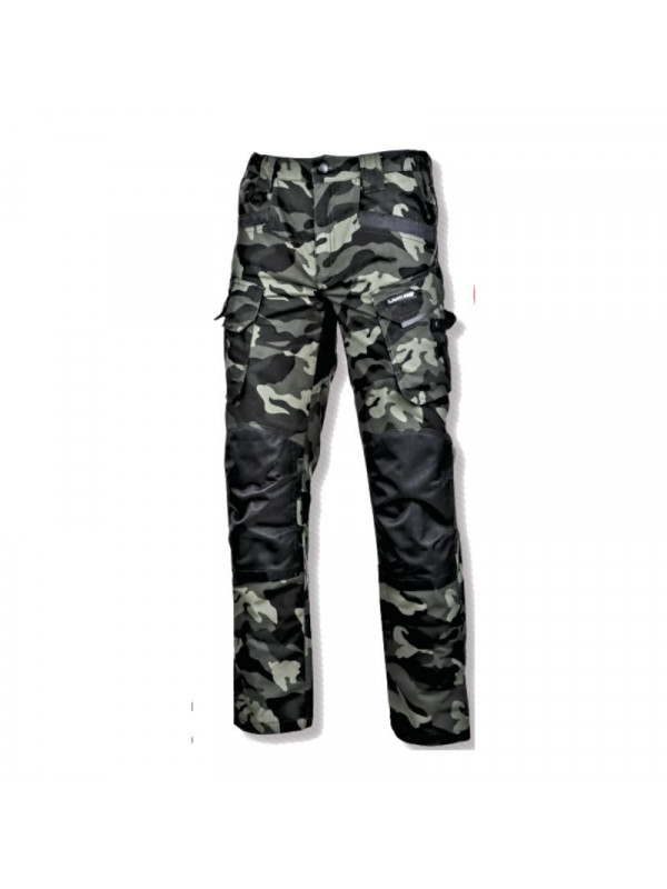 PANTALON INTERVENTIE INTARIT / CAMUFLAJ-VERDE - L