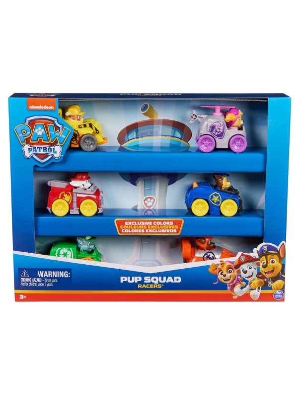 PATRULA CATELUSILOR PUP SQUAD RACERS PACHET CADOU 6 VEHICULE DE BAZA