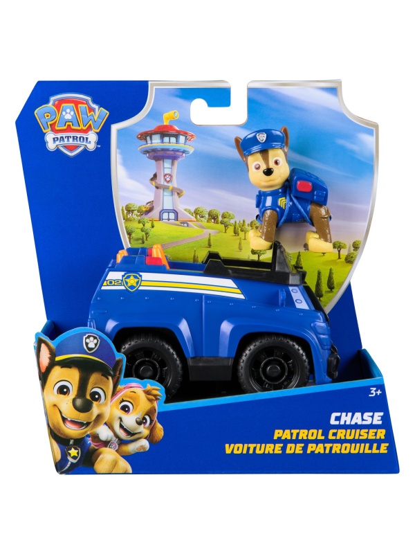 PATRULA CATELUSILOR SET VEHICUL DE BAZA PATROL CRUISER SI FIGURINA CHASE