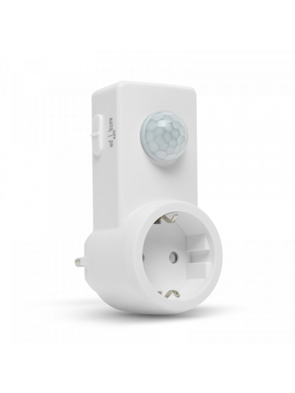 Priză senzor de mișcare - 120° - max 10 m - max 1200W - IP20 - alb