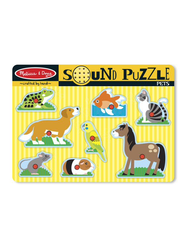 Puzzle de lemn cu sunete Animale de companie Melissa and Doug