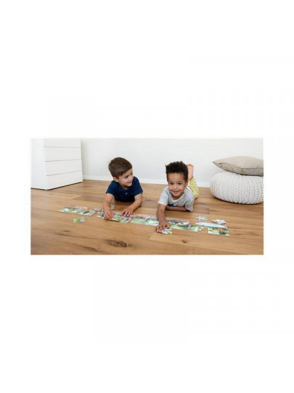 Puzzle de podea Beleduc Descopera padurea, 120 cm lungime, 40 de piese