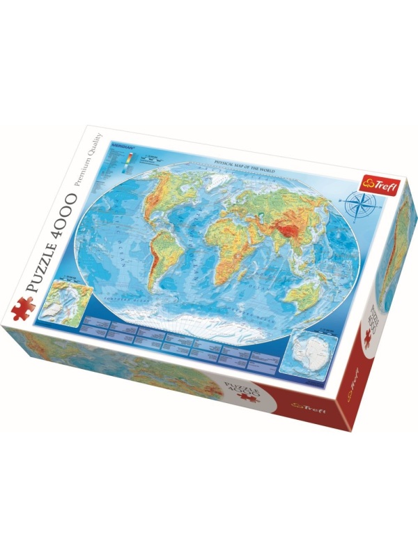 PUZZLE TREFL 4000 HARTA FIZICA A LUMII
