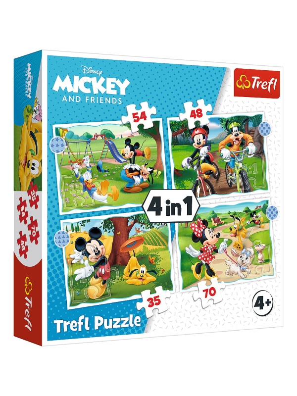 PUZZLE TREFL 4IN1 MICKEY MOUSE ZIUA DEOSEBITA