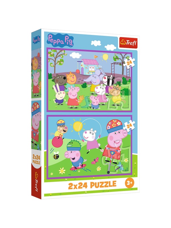PUZZLES 2X24 PEPPA PIG O ZI LA JOACA CU PEPPA PIG