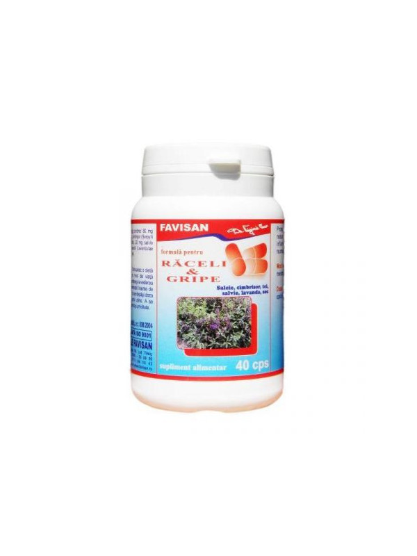 RACELI SI GRIPE(salcie,cimbrisor,tei, salvie,lavanda,soc) 40cps FAVISAN