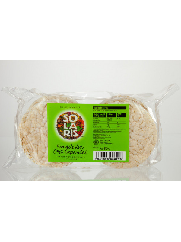 RONDELE DIN OREZ EXPANDAT 80g SOLARIS