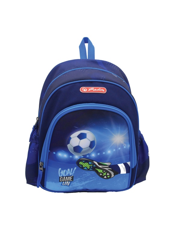 RUCSAC HERLITZ COOL: USOR, POLIESTER RECICLAT REZISTENT LA APA, BRETELE CAPTUSITE SI AJUSTABILE, BUZUNARE LATERALE, MOTIV FOOTBAL