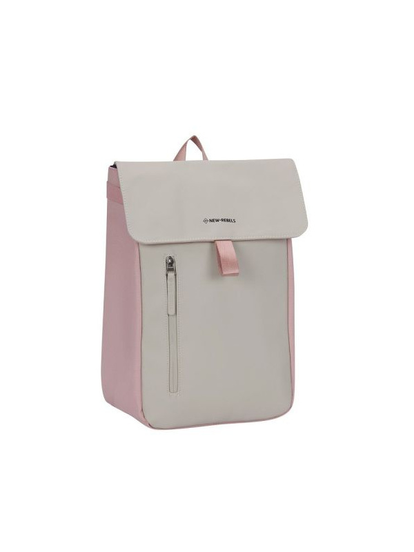 RUCSAC NEW REBELS CERES-DOTHAN, DIMENSIUNI 28/13/40 CM, CULOARE ROZ / BEJ