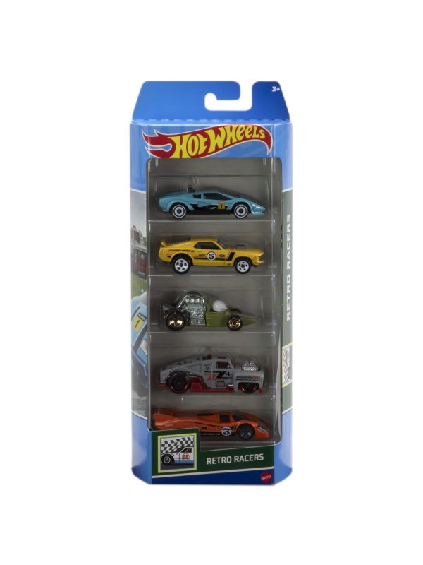 SET 5 MASINI HOT WHEELS CU DESIGN RETRO RACERS