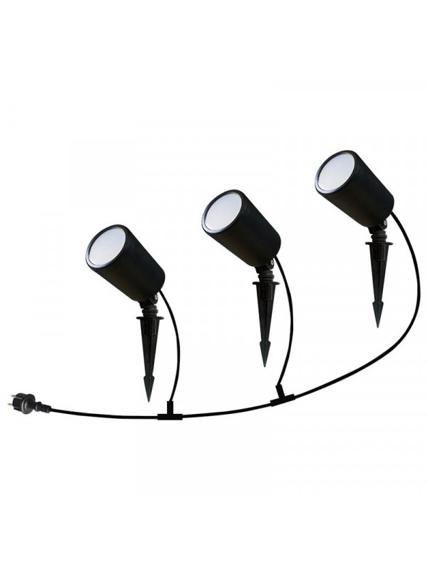 Set corp iluminat led rgb 3in1 5.2w ip65 - negru