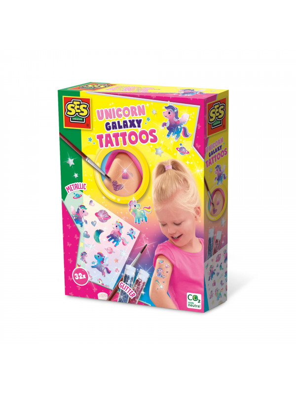 Set creativ copii - Tatuaje Unicorn galaxie