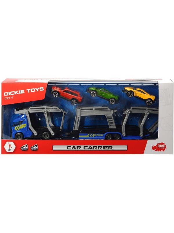 SET TRAILER 28CM CU 3 MASINUTE METALICE - ALBASTRU