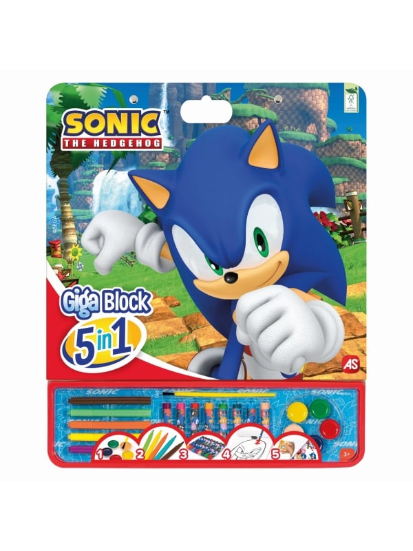 SONIC THE HEDGEHOG SET PENTRU DESEN GIGA BLOCK 5 IN 1