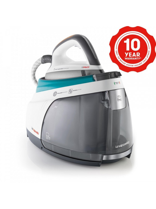 Statie de Calcat Polti La Vaporella XT100C, Talpa Aluminiu, 2350 W, 1.5 l, Boiler 7.5 Bar, Pompa 15 Bar, Functie Steam Pulse 500 gr, Alb Verde