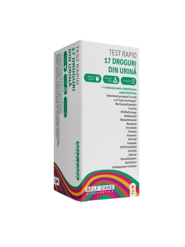 TEST RAPID 17 DROGURI DIN URINA 1BUC