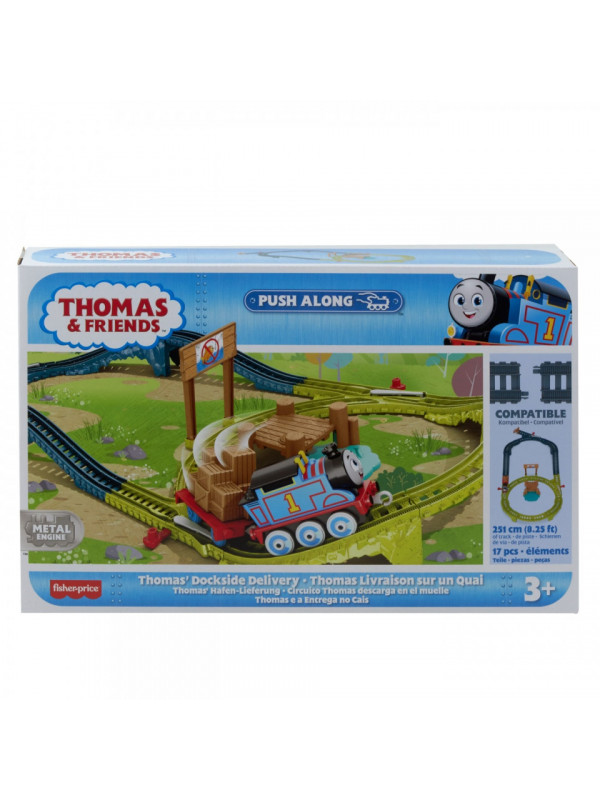 Thomas set de joaca cu locomotiva push along thomas si accesorii