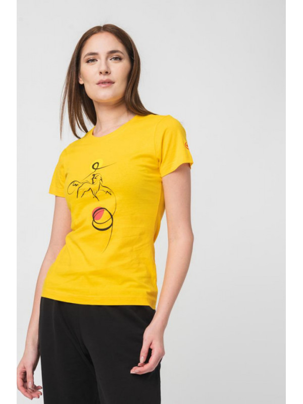 TSHIRT CASUAL F CAL PEGAS YELLOW-M