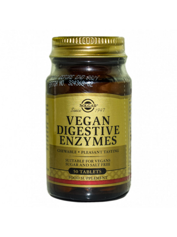 VEGAN DIGESTIVE ENZYMES chew. 50cps SOLGAR