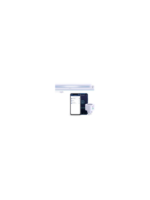 A kit consisting of PEHPL10 Smart Power Plug and PELUV01 UV lamp. Used to desinfect working and residential premises with remote control from Perenio Lite application